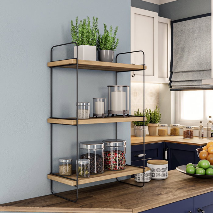 Hanah Home Estantería Industrial de Pared Pino Atlántico Hanah Home Estantería Industrial de Pared Pino Atlántico